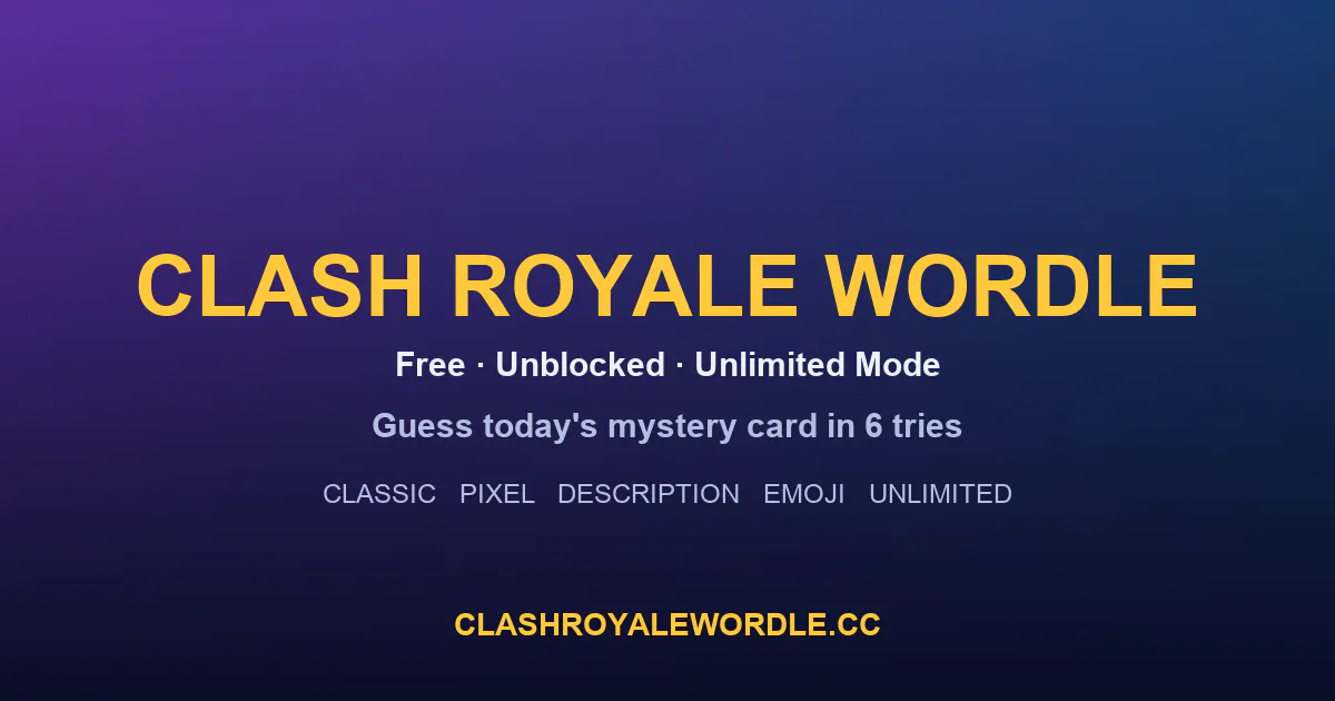 Clash Royale Wordle