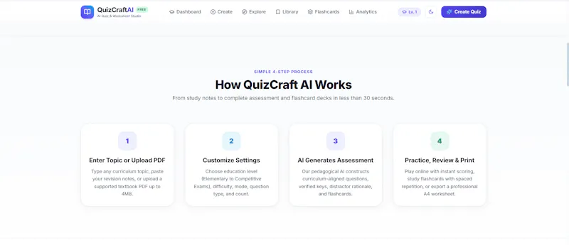 QuizCraft AI screenshot 1