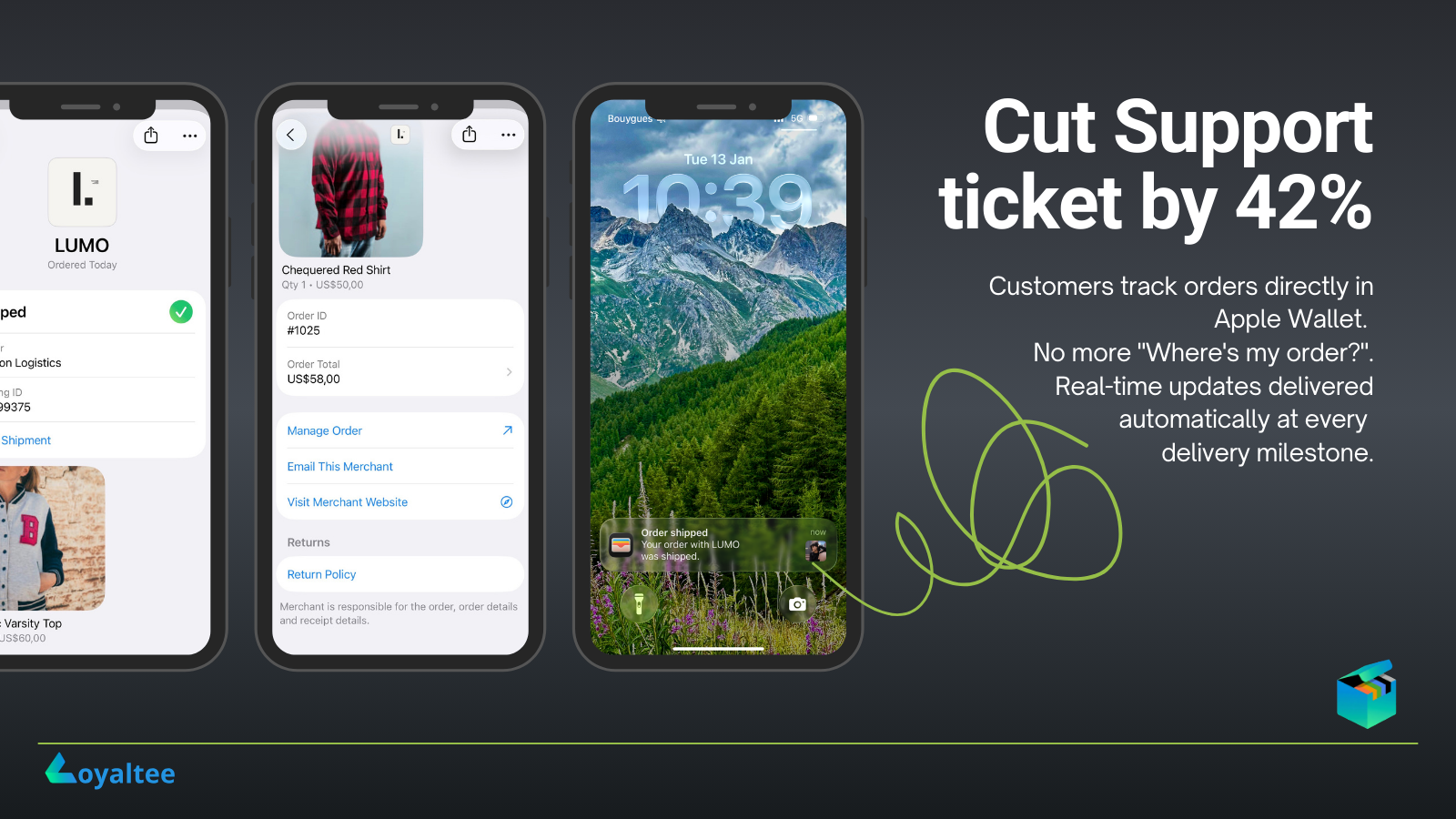 Loyaltee Apple Wallet Order Tracker - Screenshot 2 showing product features and functionality