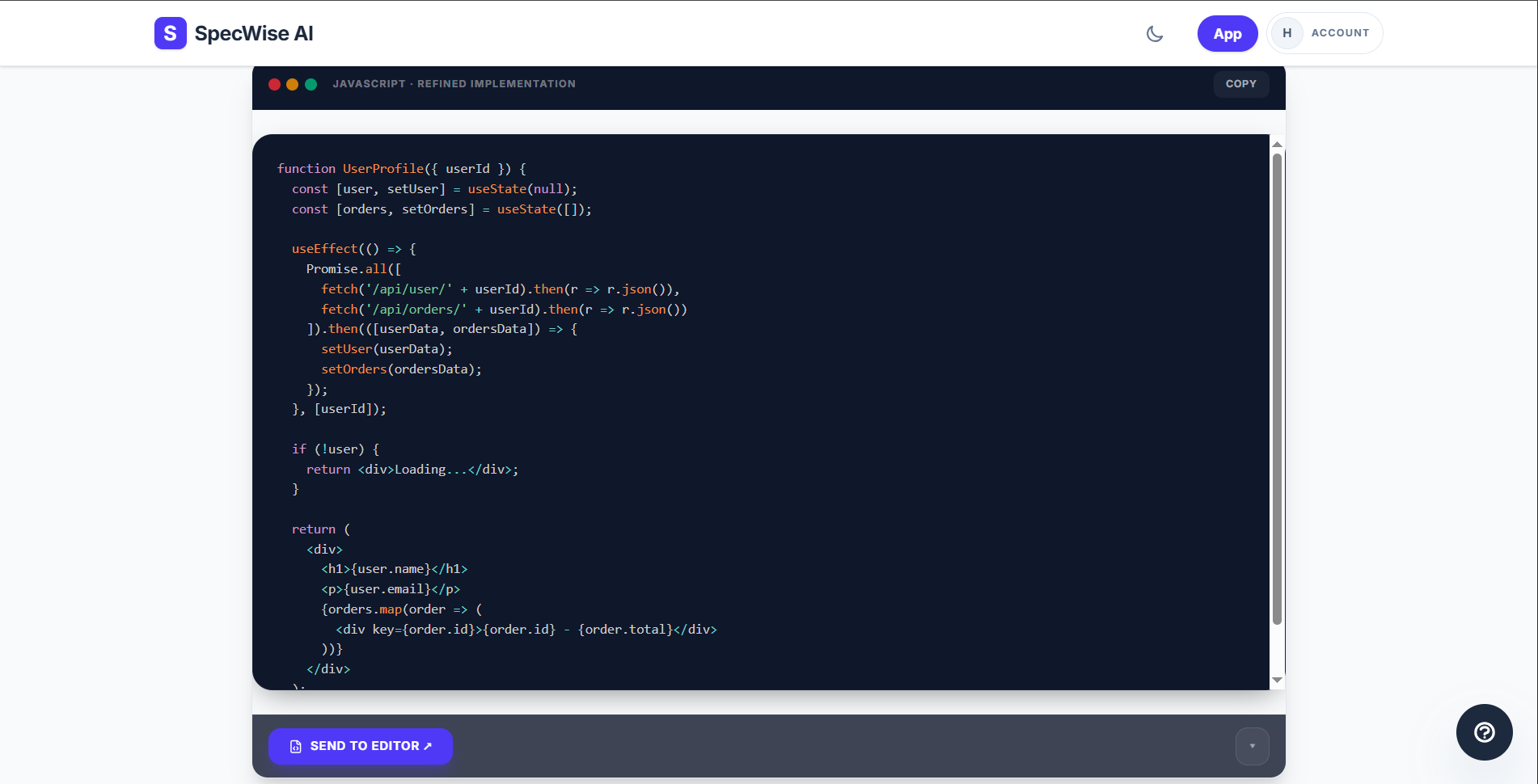 SpecWise AI gallery image