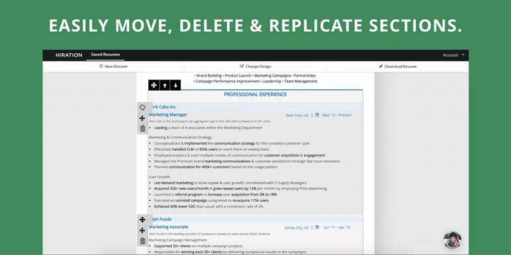 Hiration's Resume Builder Image