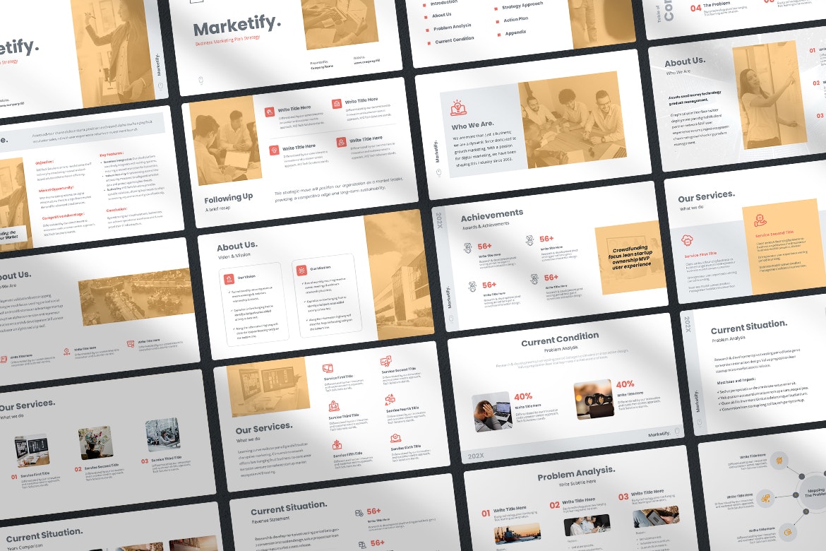 Média Modèle de plan de marketing d'entreprise - Élevez votre entreprise avec notre modèle de présentation 2