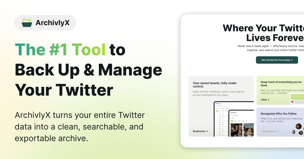 All-in-One Twitter Tool | ArchivlyX gallery image
