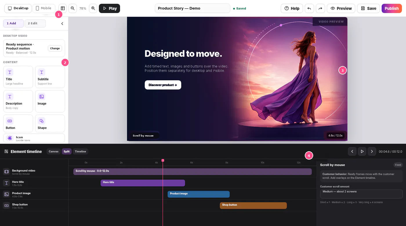 Motion Hero: Scroll Video for Shopify gallery image