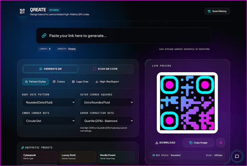 Aesthetic QR Code Generator screenshot 2