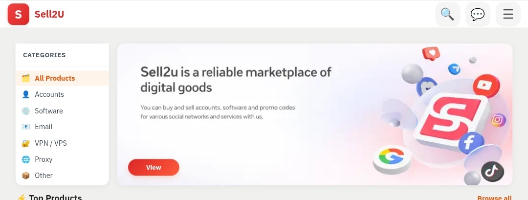 Sell2U — Digital Goods Marketplace gallery image