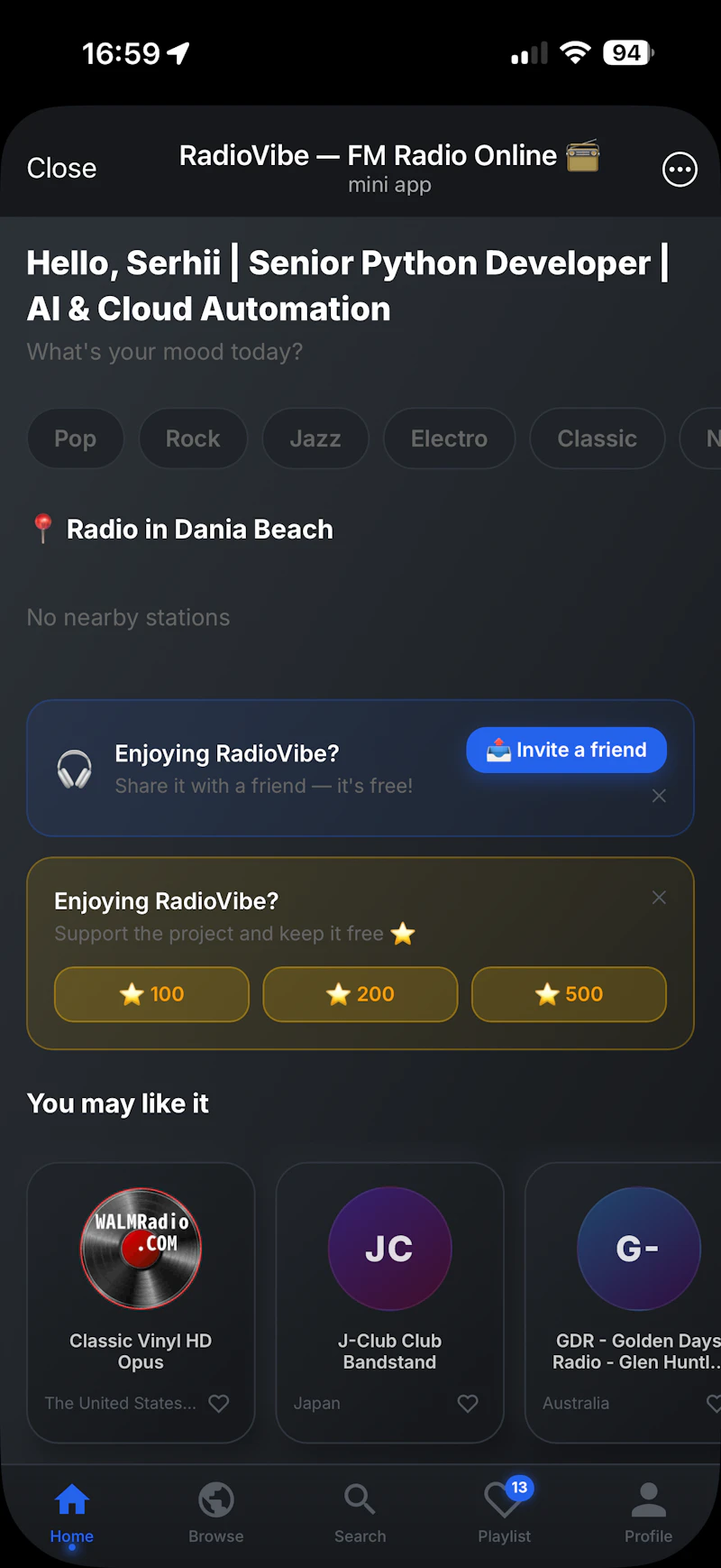 RadioVibe screenshot 2
