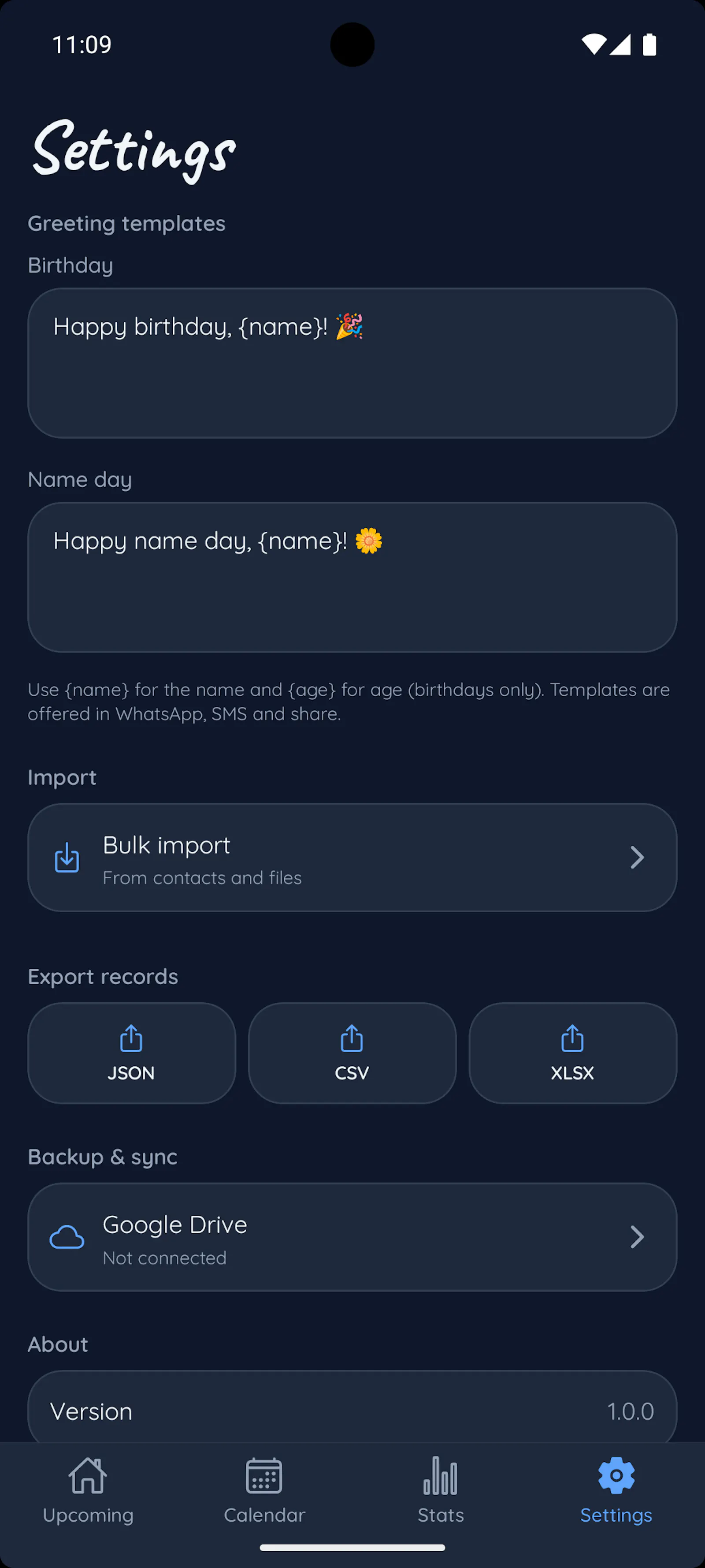 Birthday and Name Day Reminder screenshot 10