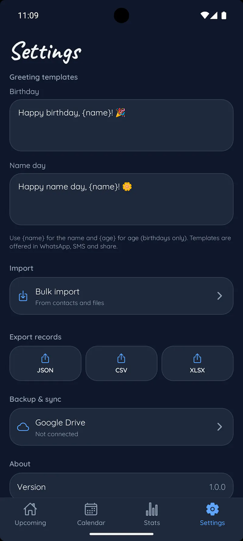 Birthday and Name Day Reminder screenshot 10