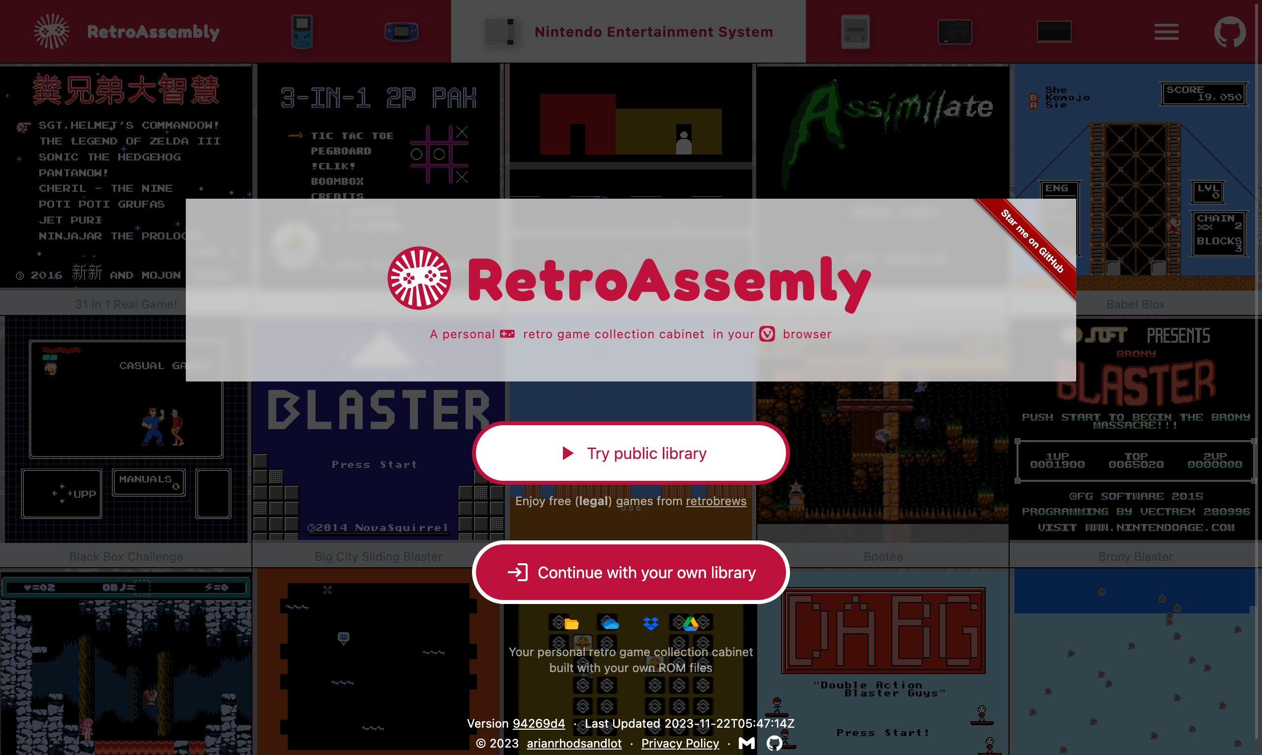 RetRoAssembly - ブラウザの個人的なレトロゲームコレクションキャビネットメディア6