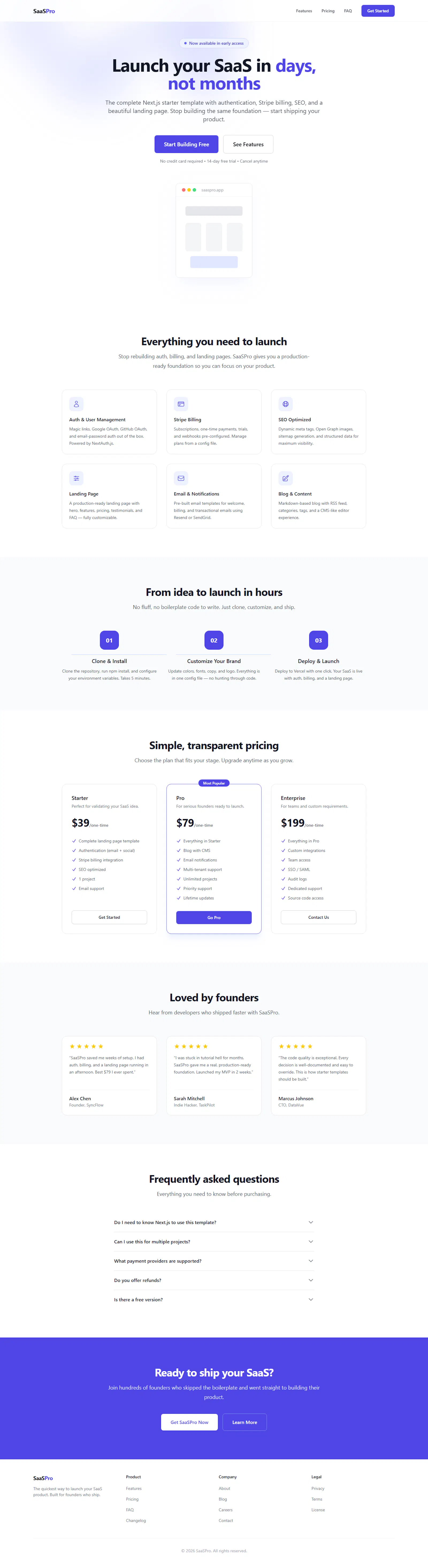 SaaSPro - SaaS Landing Page Template screenshot 5