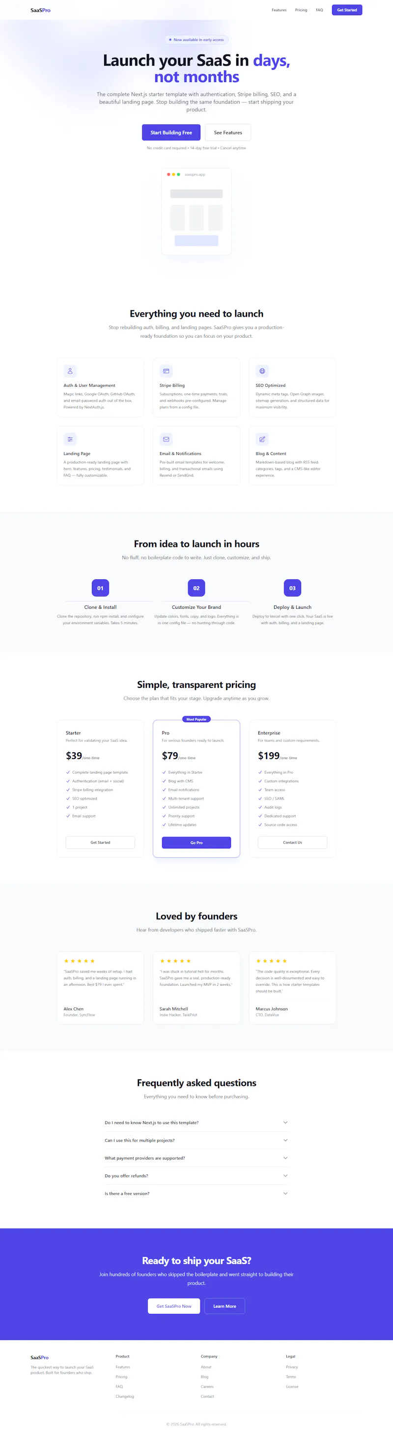 SaaSPro - SaaS Landing Page Template screenshot 5