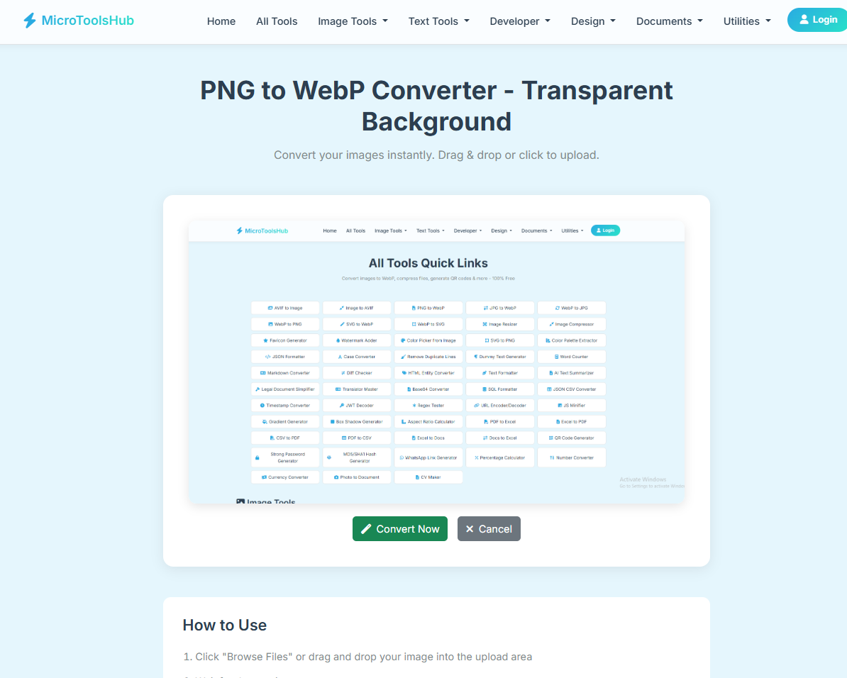 MicroToolsHub - Screenshot 5 showing product features and functionality