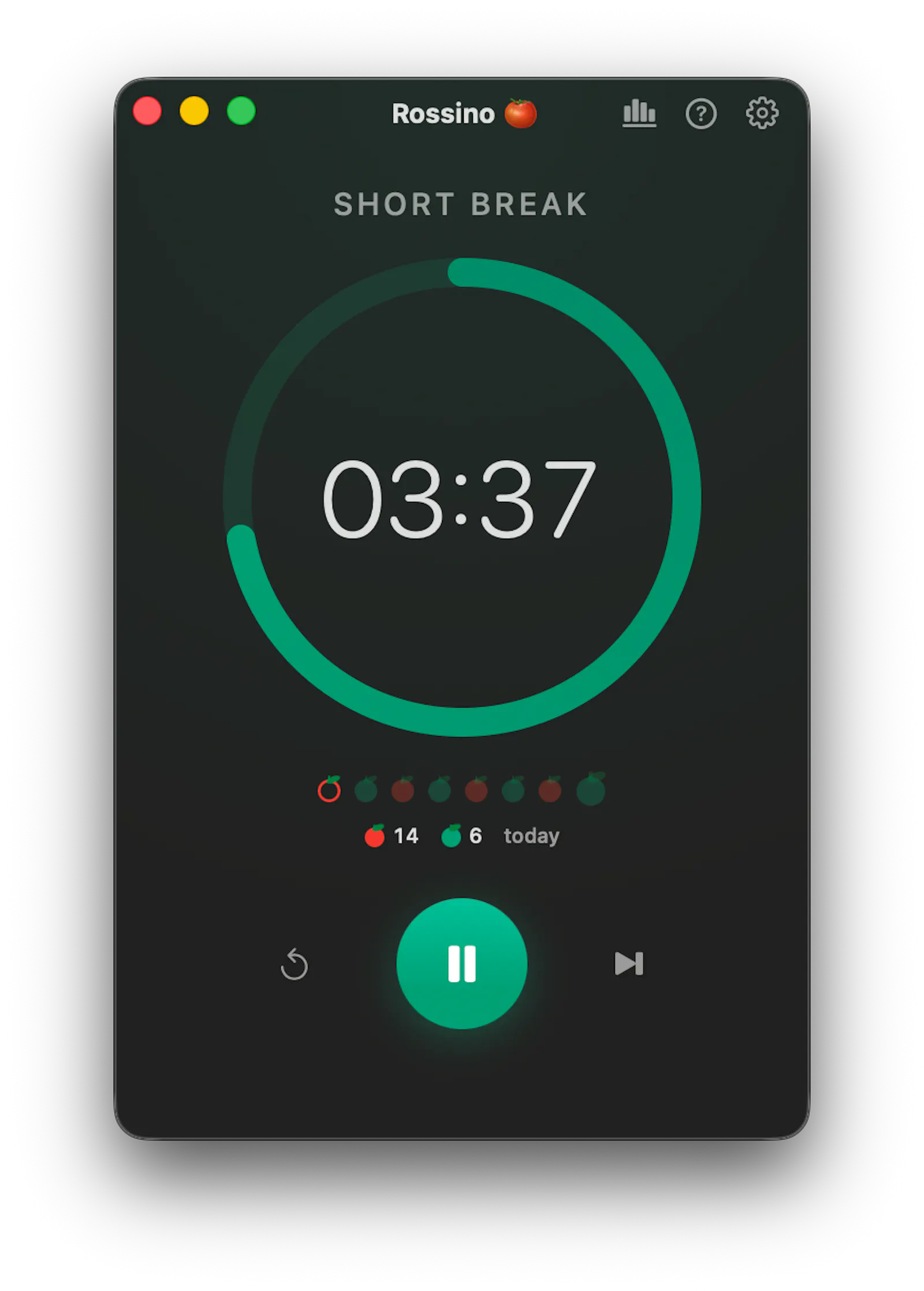 Rossino: A pomodoro timer. screenshot 10