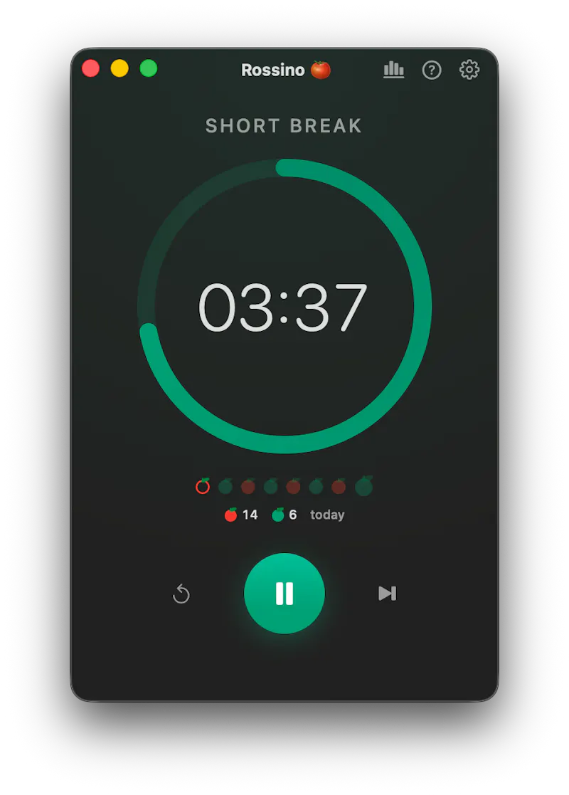 Rossino: A pomodoro timer. screenshot 10