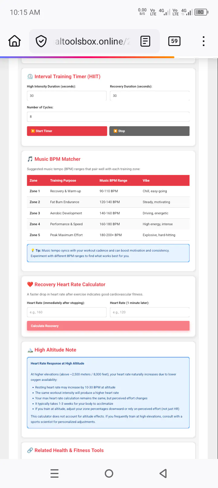 Heart Rate Zone Calculator Pro screenshot