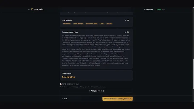 NovelWriterAI screenshot 1 (video preview)