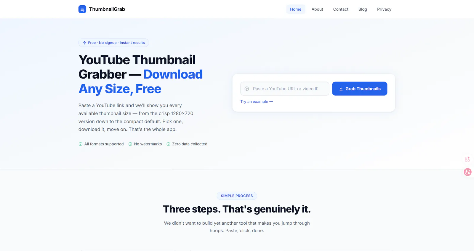ThumbnailGrab screenshot 1