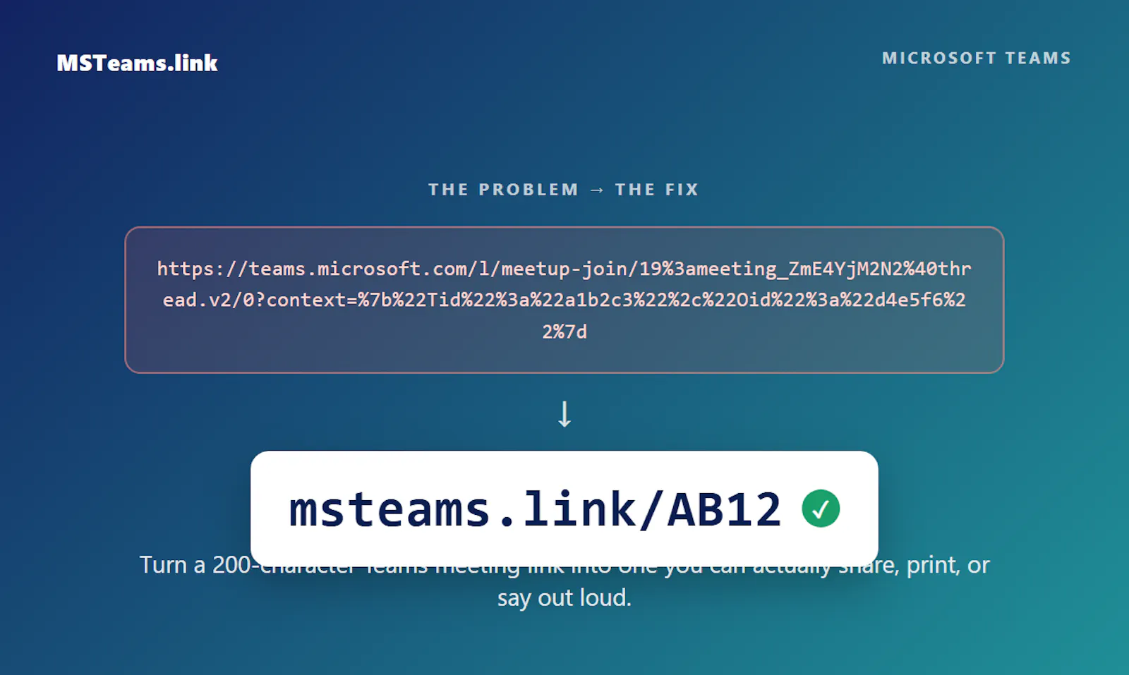 MSTeams.link screenshot 1