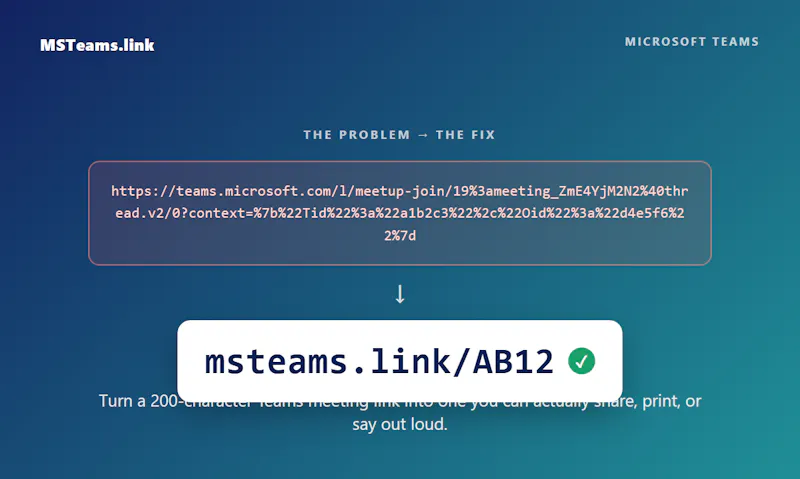 MSTeams.link screenshot 1