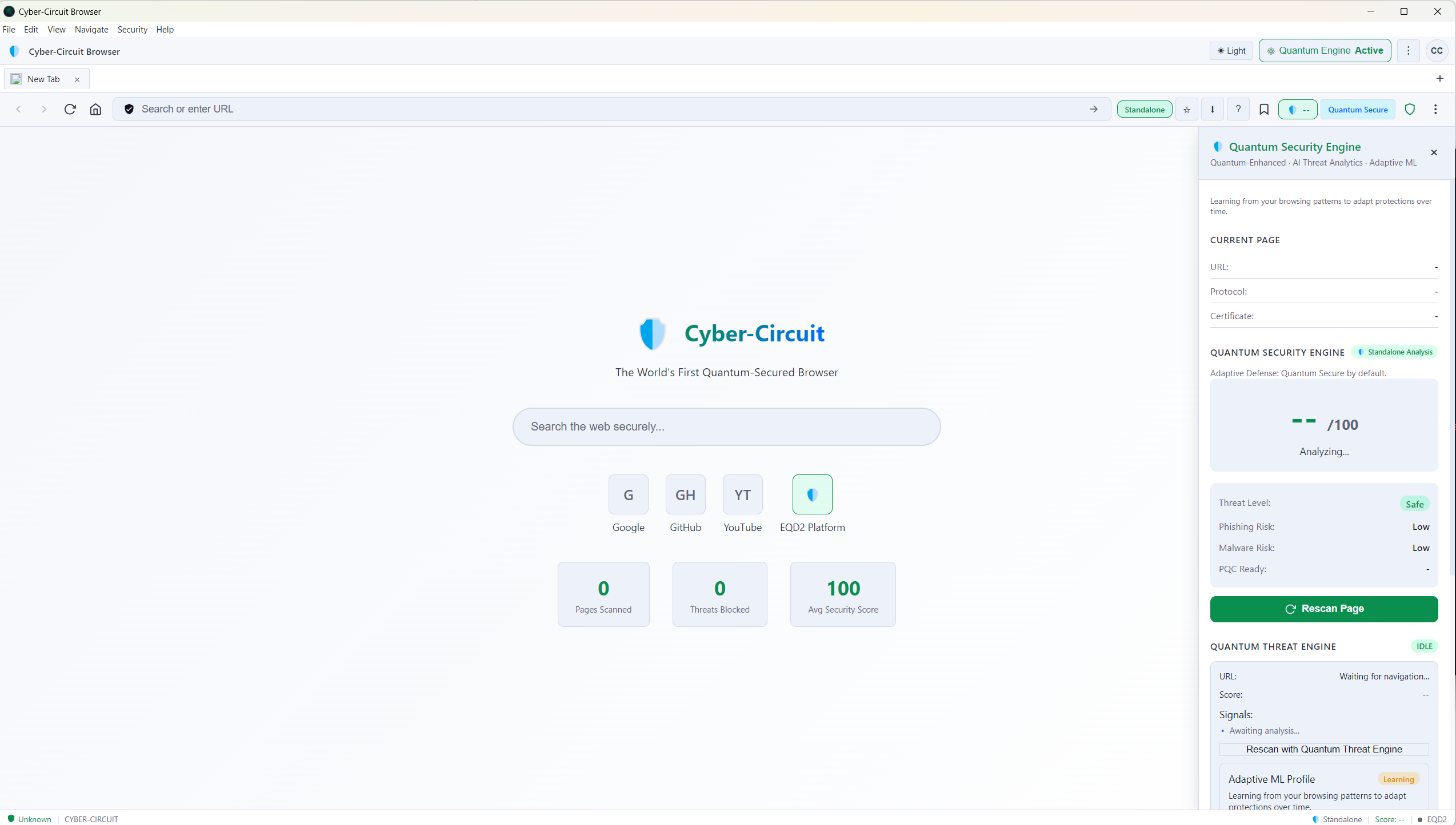 Cyber-Circuit Browser - Main product screenshot demonstrating key features and user interface