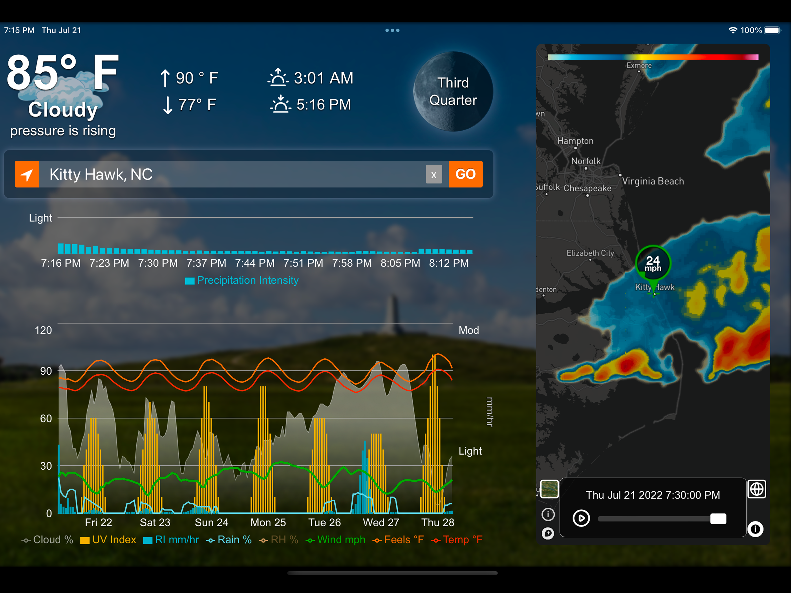 Wx4me - Hyperlokaal weer.Rain kijker radar en Apple Weatherkit. media 5