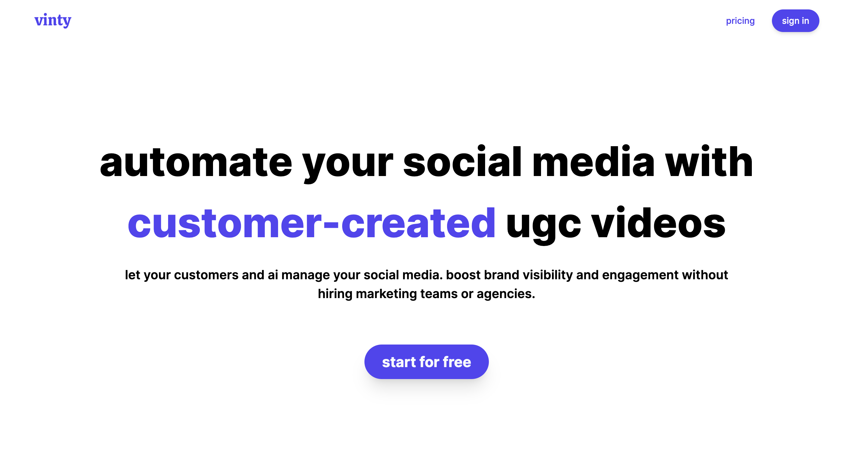Mídia 1 de vinty.io - Obtenha vídeos UGC criados pelo cliente para mídia social