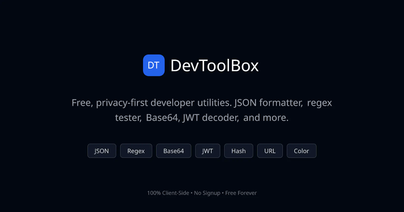 DevToolBox screenshot 1