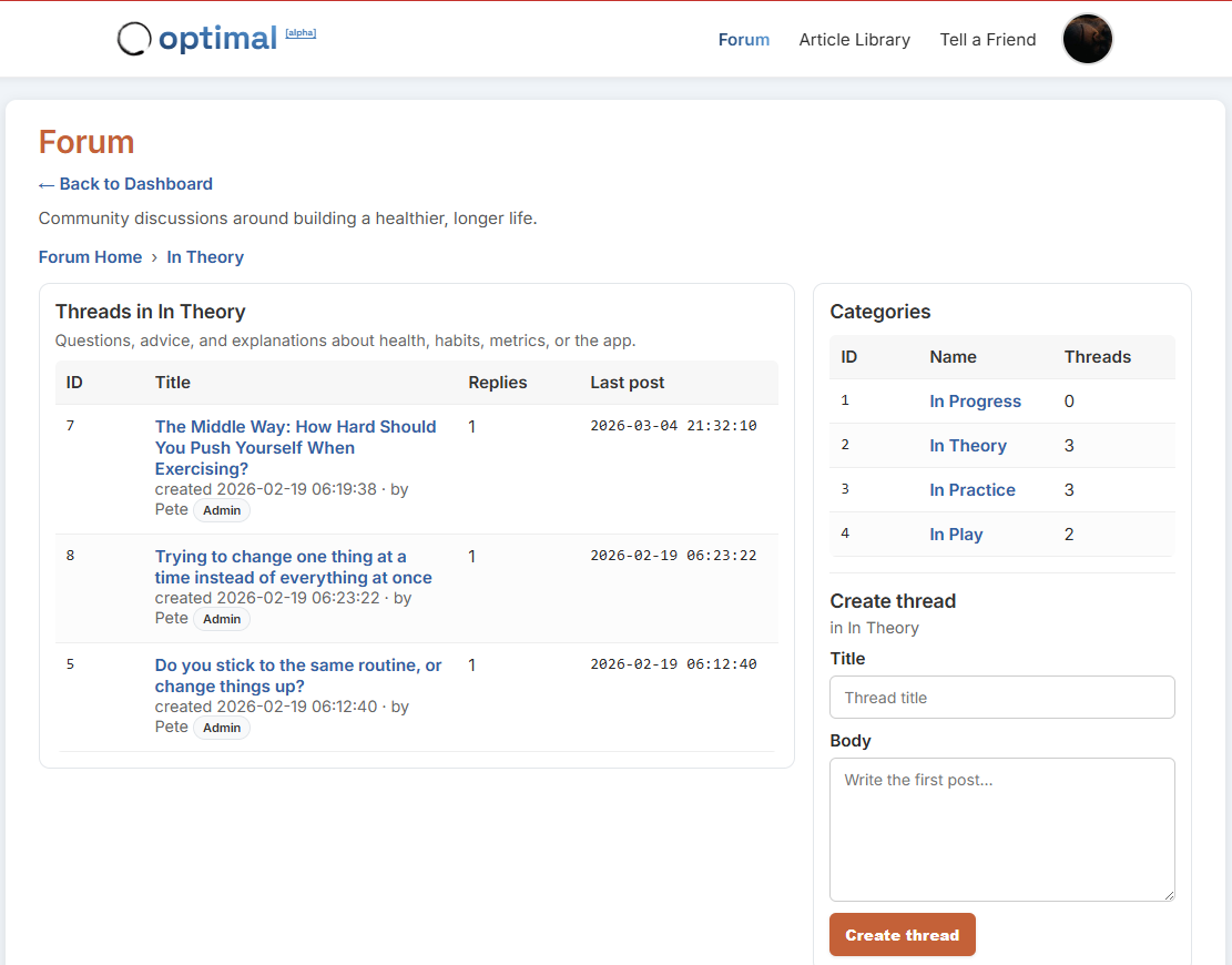 optimal - Screenshot 3 showing product features and functionality