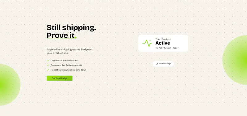 ActivityProof screenshot 1