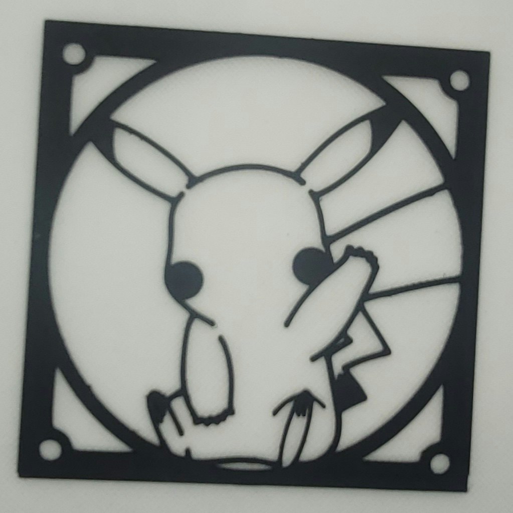 Portada de fanáticos de Pikachu Pokemon Gaming PC - Portada de ventilador de PC de computadora - Pokémon Pikachu Gaming PC Fan Grill media 2