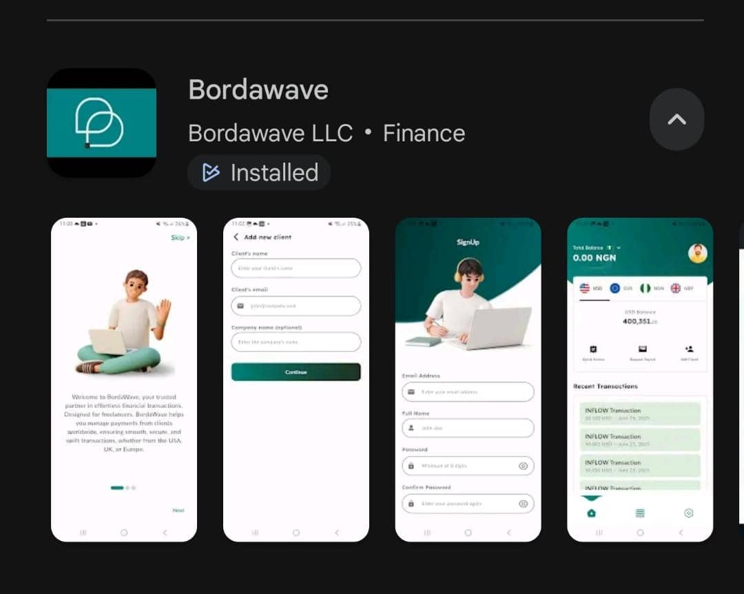 Bordawave - Main screenshot showing features and interface