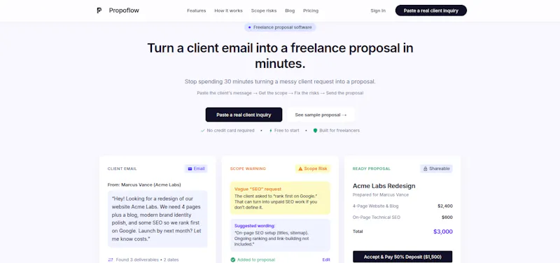 Propoflow screenshot 1
