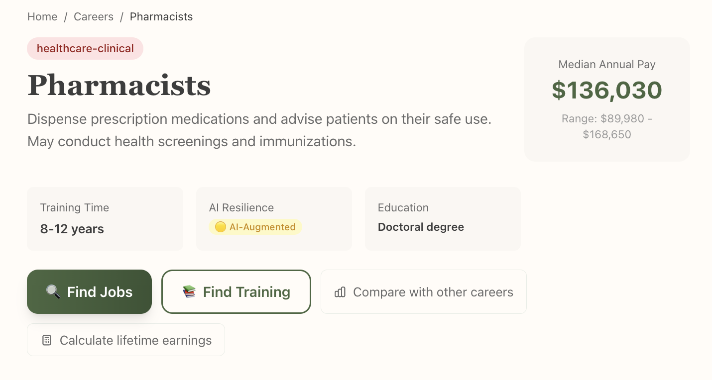 American Dream Jobs - Screenshot 3 showing product features and functionality