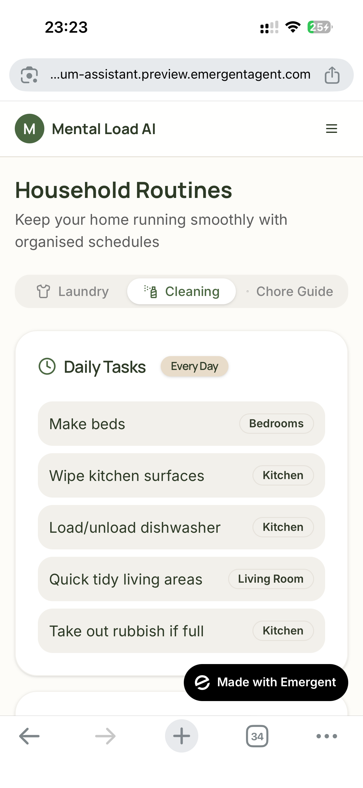 Mental Load AI - Main product screenshot demonstrating key features and user interface