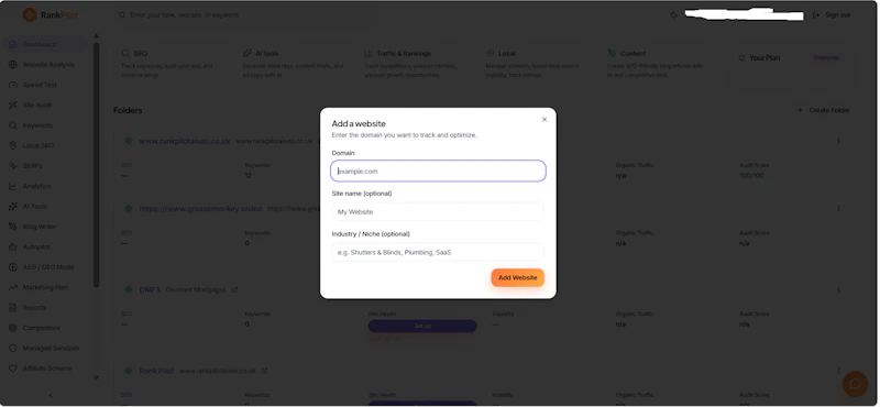 RankPilot AI SEO screenshot 2