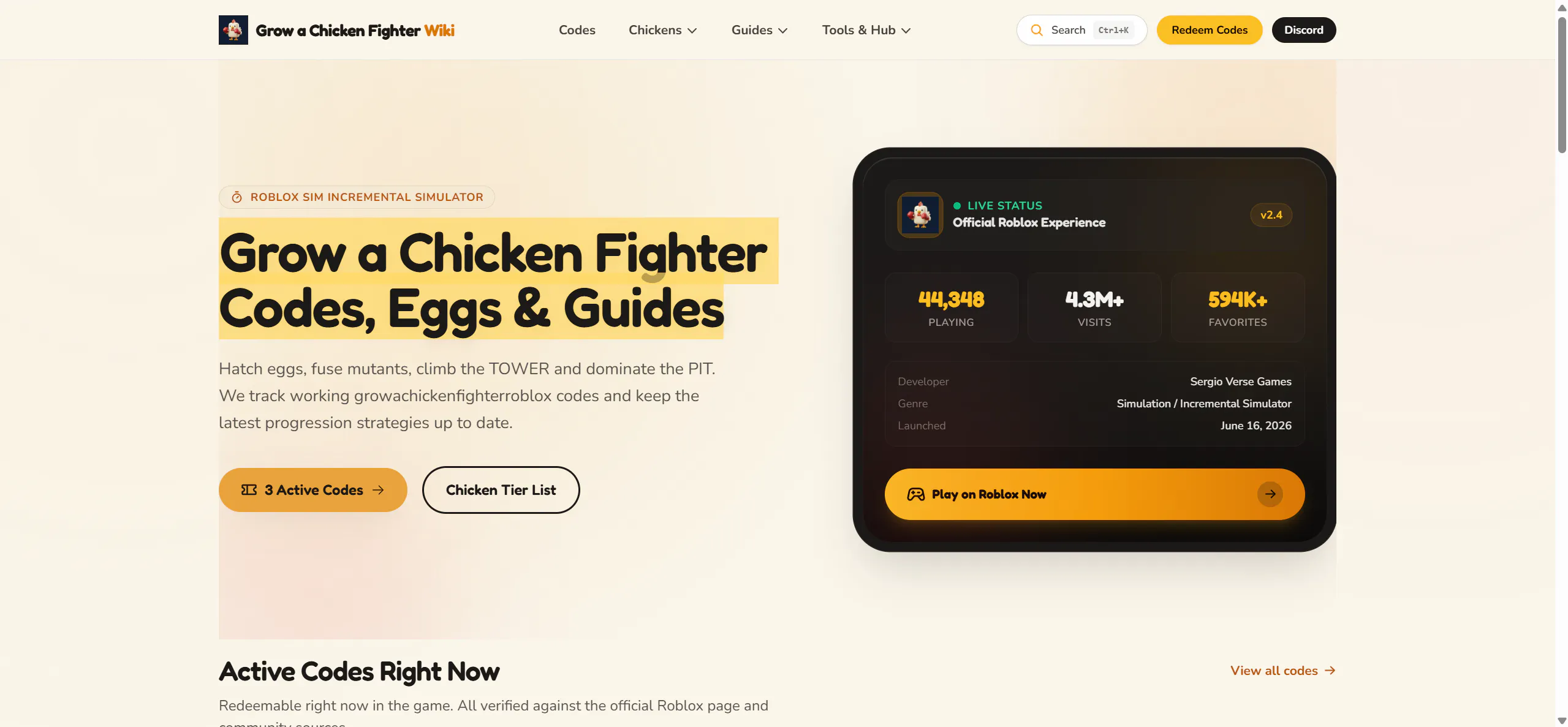 Grow a Chicken Fighter Codes & Guides gallery image