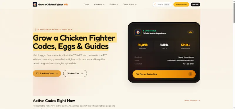 Grow a Chicken Fighter Codes & Guides screenshot 3
