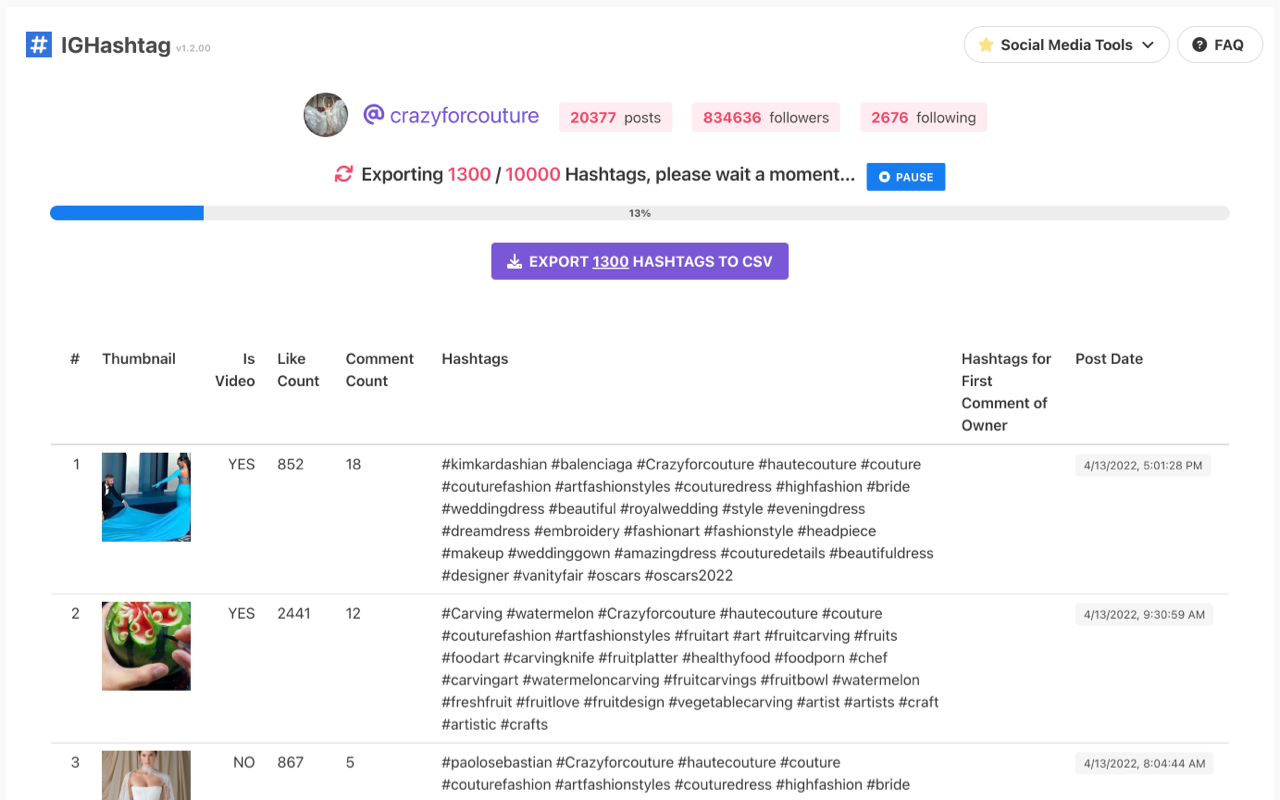 IGHashtag - Instagram Hashtags Scraper gallery image
