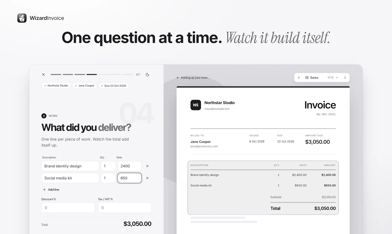 Wizard Invoice screenshot 1