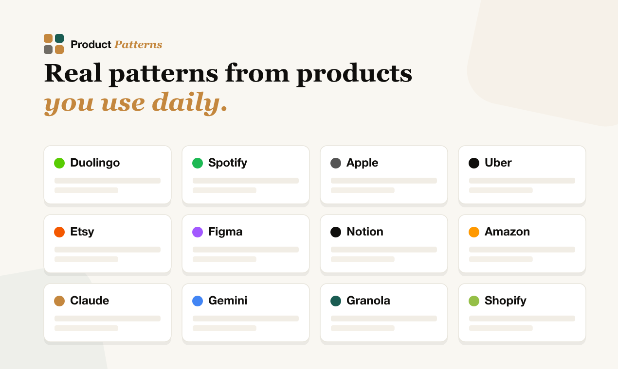 Product Patterns from Real Products gallery image