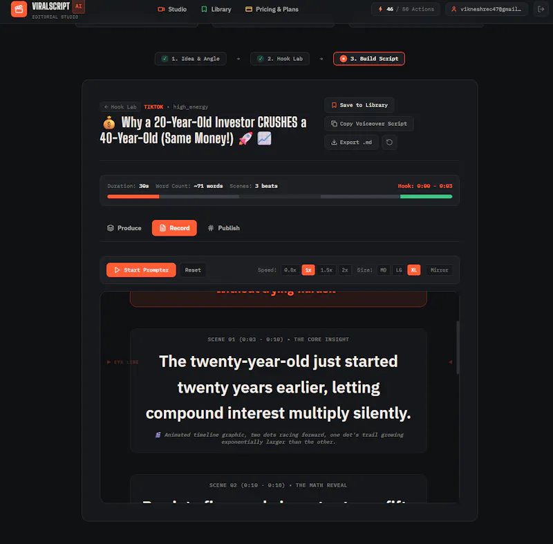 ViralScript AI screenshot 2