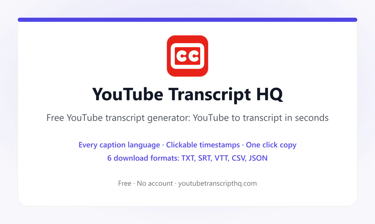 YouTube Transcript HQ gallery image
