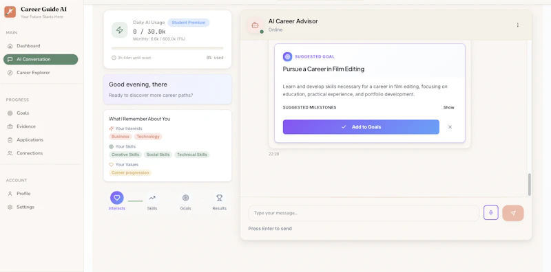 Career Guide AI screenshot 2