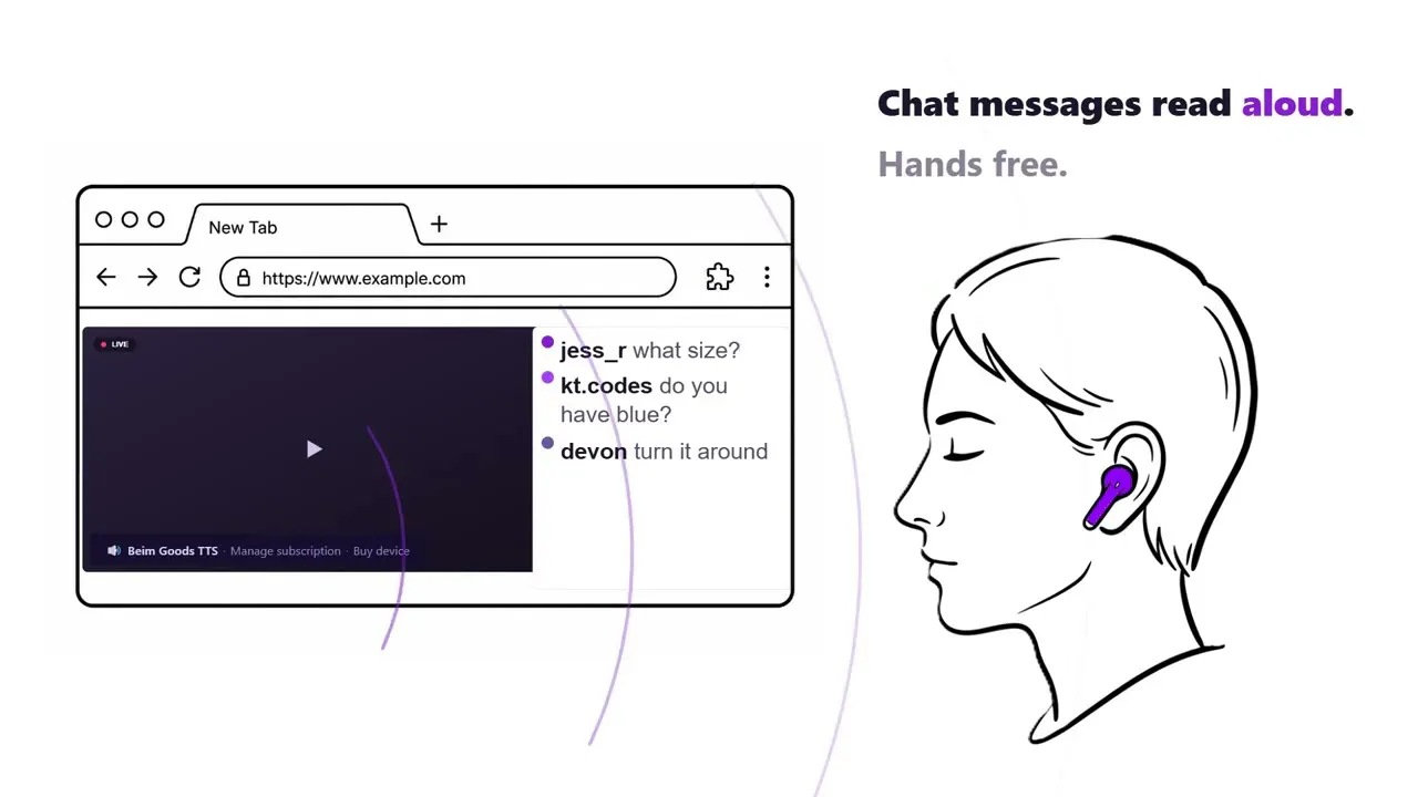 Beim Goods Livestream Chat TTS gallery image