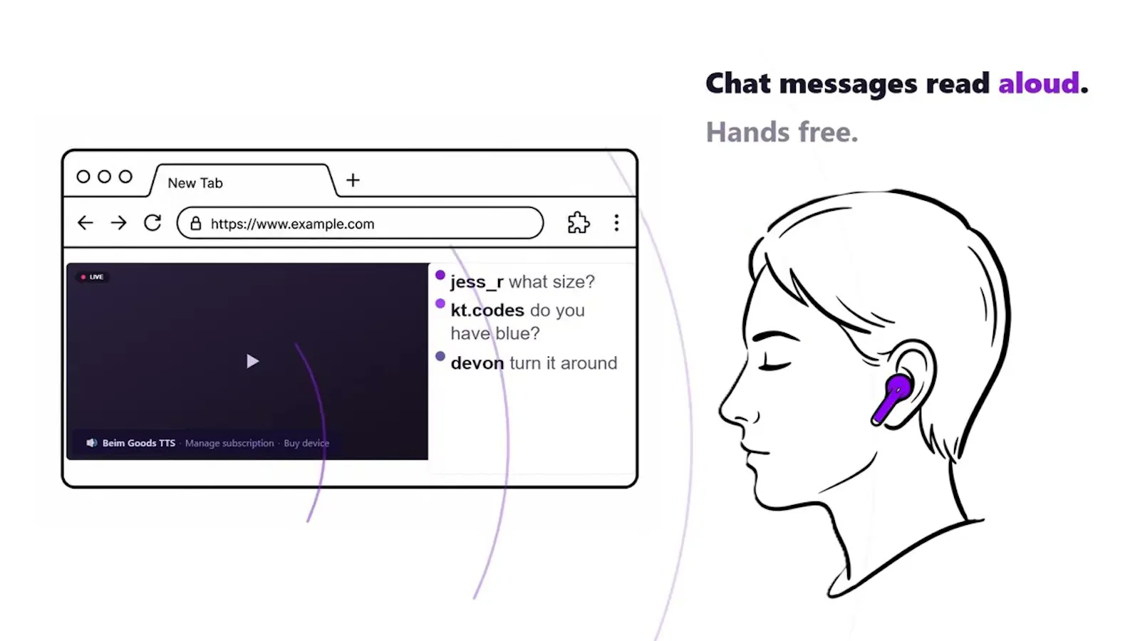 Beim Goods Livestream Chat TTS screenshot 1 (video preview)