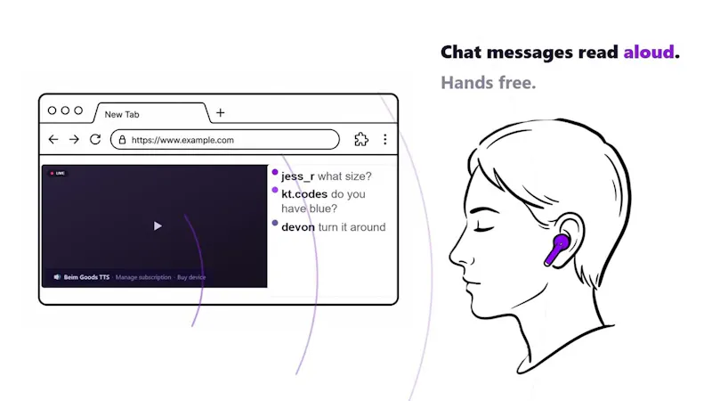 Beim Goods Livestream Chat TTS screenshot 1 (video preview)