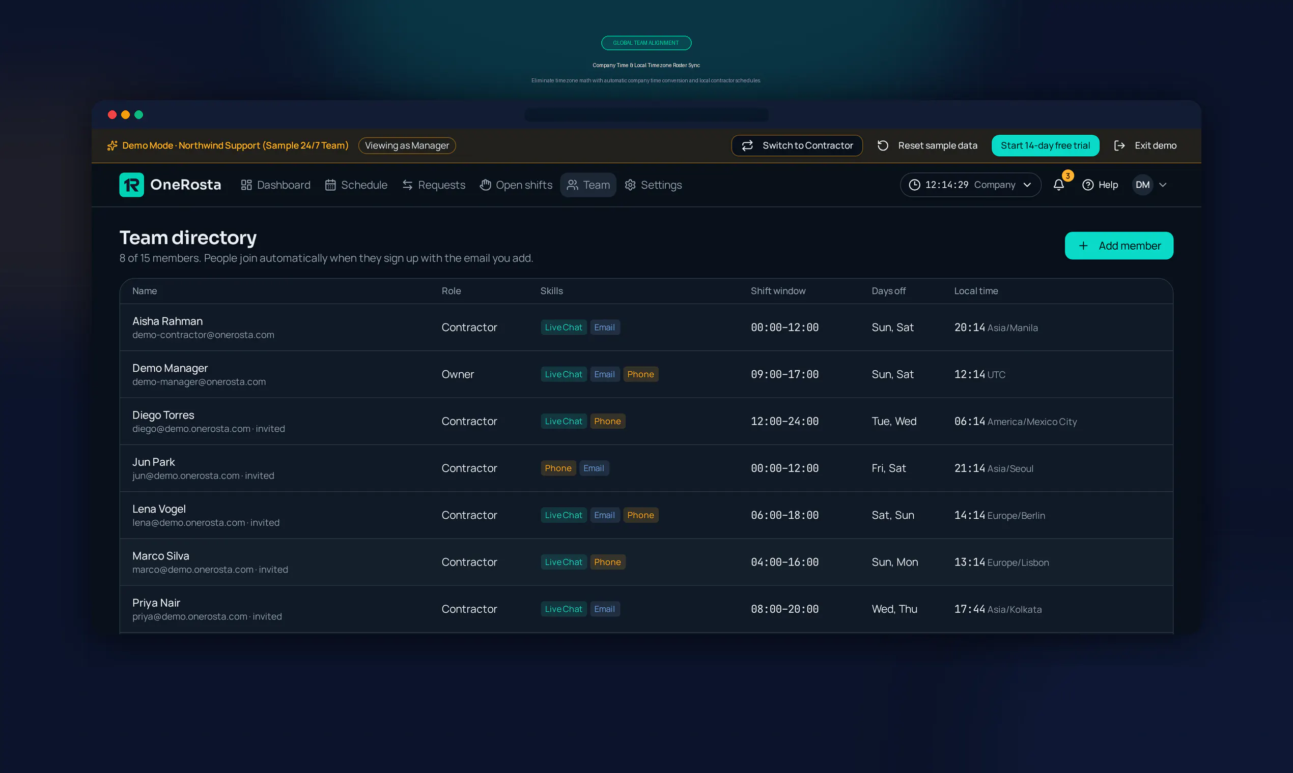 OneRosta — scheduling for support teams gallery image