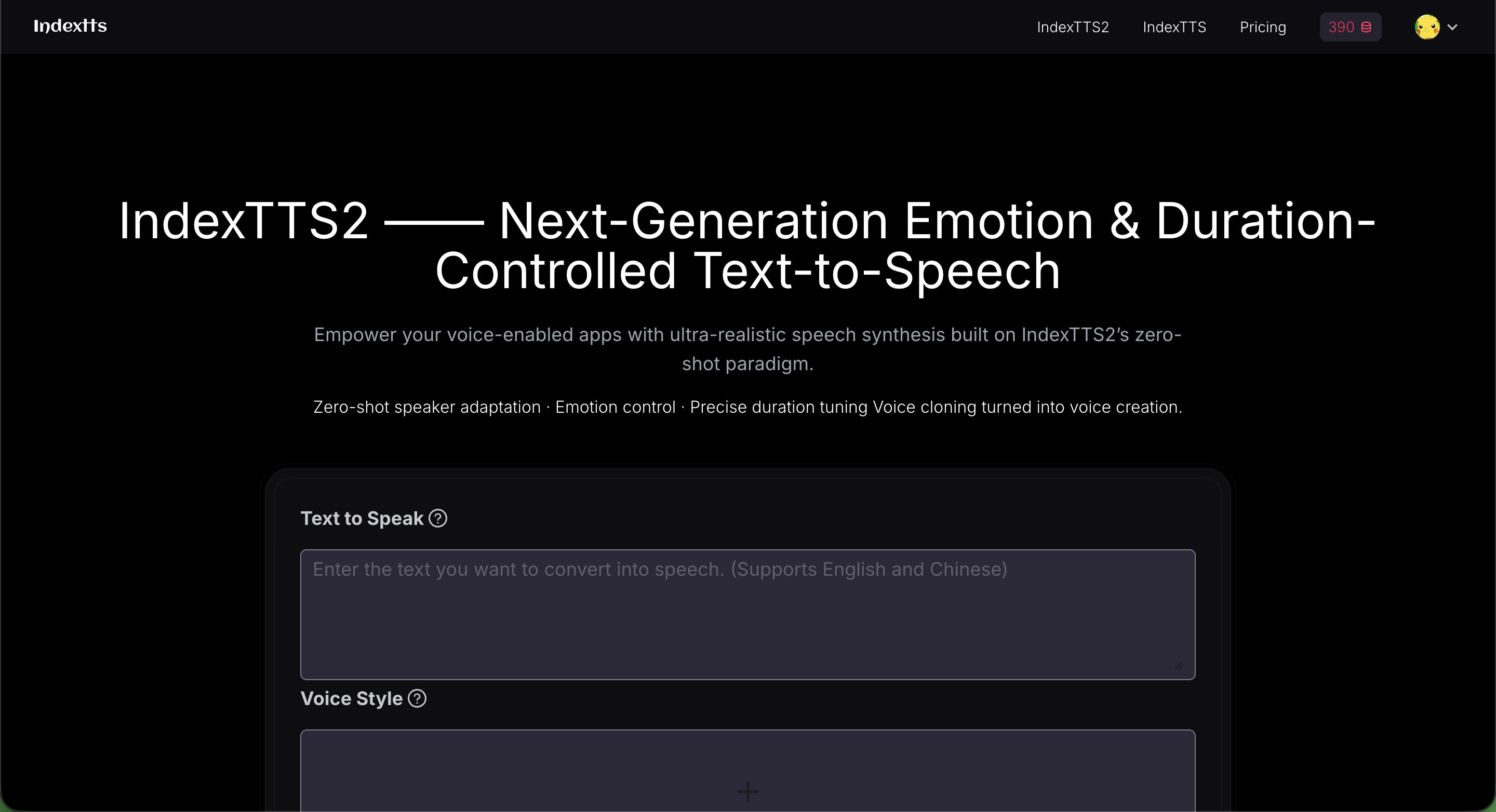 IndexTTS2-Fast,Realistic TextToSpeech AI gallery image