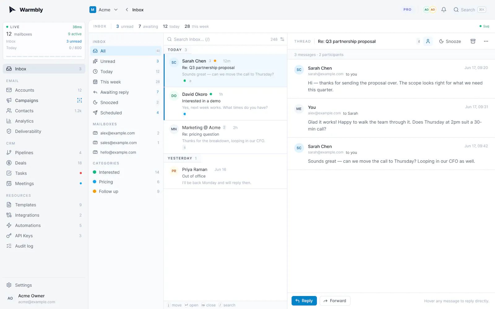 Warmbly screenshot 3